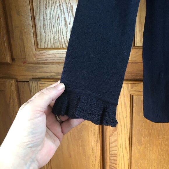 Adrianna Papell Ruffle Wool Blend Wrap Cardigan - M - Picture 5 of 9